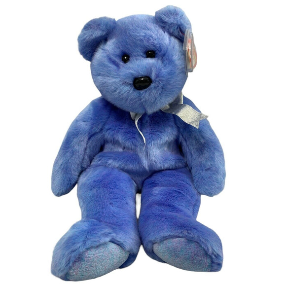 CLUBBY II Bear Ty‎ Original Beanie Buddies With Tag Protector Retired 1999 - Picture 1 of 8